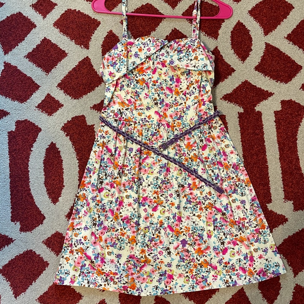 Colorful flower mini dress